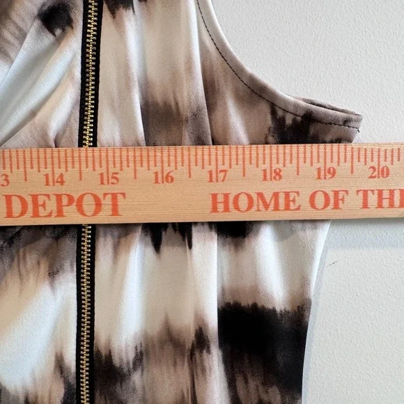 Calvin Klein Brown White Women's Dress Office Business Cocktail Party Size XL - Picture 6 of 6